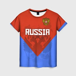 Женская футболка Russia Red & Blue