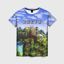 Женская футболка Minecraft: Настя