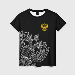 Женская футболка Russia: Black Edition