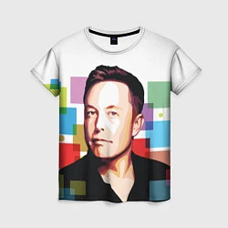 Женская футболка Илон Маск