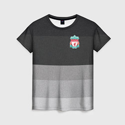 Женская футболка ФК Ливерпуль: Серый стиль