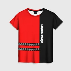 Женская футболка Linkin Park: Red & Black