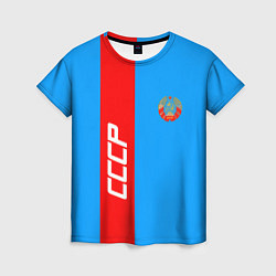 Женская футболка СССР: Blue Collection