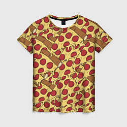 Футболка женская Любитель пиццы, цвет: 3D-принт