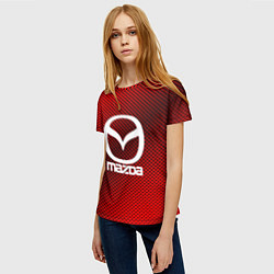 Футболка женская Mazda: Red Carbon, цвет: 3D-принт — фото 2