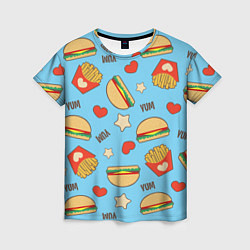 Женская футболка Yum Fast Food