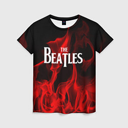 Женская футболка The Beatles: Red Flame