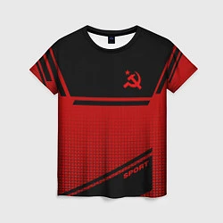 Женская футболка USSR: Black Sport