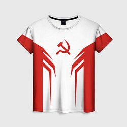 Женская футболка СССР воин