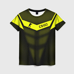 Женская футболка CS:GO Yellow Carbon