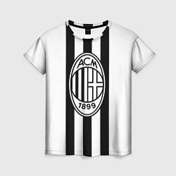 Женская футболка AC Milan: Black & White