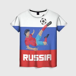 Женская футболка Russia Footballer