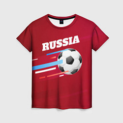 Футболка женская Russia Football, цвет: 3D-принт