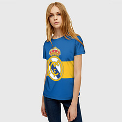 Футболка женская Реал Мадрид, цвет: 3D-принт — фото 2