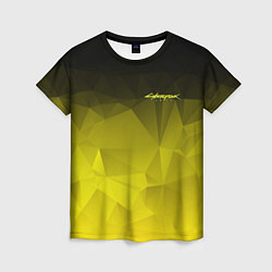 Женская футболка Cyberpunk 2077: Yellow Poly