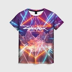 Женская футболка Cyberpunk 2077: Neon Lines