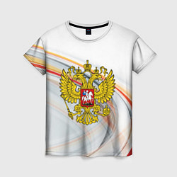 Футболка женская Россия необъятная, цвет: 3D-принт