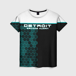 Женская футболка Detroit: Cyber Hexagons