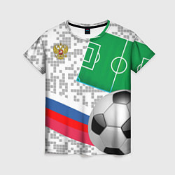 Футболка женская Русский футбол, цвет: 3D-принт