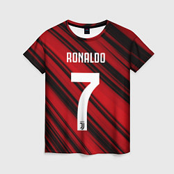Женская футболка Ronaldo 7: Red Sport