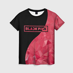 Женская футболка Black Pink: Pink Polygons