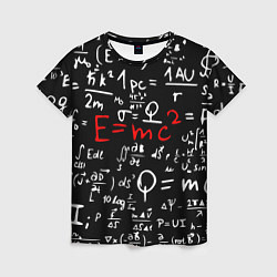 Женская футболка E=mc2: Black Style