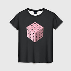 Женская футболка Black Pink Cube