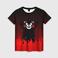 Женская футболка Kumamon: Hell Flame