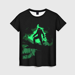 Женская футболка Хищник в лесу