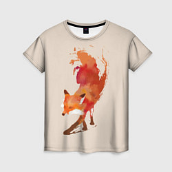 Футболка женская Paint Fox, цвет: 3D-принт