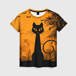 Женская футболка Halloween Cat