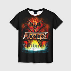 Женская футболка Accept: Flame Eagle