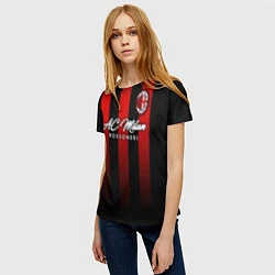 Футболка женская AC Milan, цвет: 3D-принт — фото 2