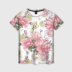 Женская футболка Нежные розы