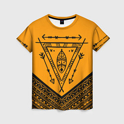Женская футболка Native American: Yellow Style