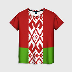 Женская футболка Беларусь флаг