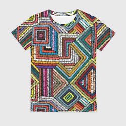 Женская футболка Этнический орнамент вышивка