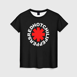 Футболка женская Red Hot chili peppers logo on black, цвет: 3D-принт