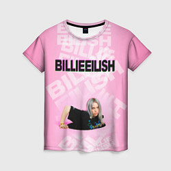 Женская футболка Billie Eilish: Pink Mood