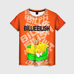 Женская футболка Billie Eilish: Orange Mood