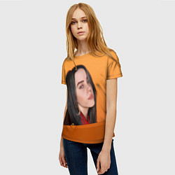 Футболка женская BILLIE EILISH: Orange Mood, цвет: 3D-принт — фото 2