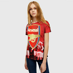 Футболка женская Arsenal, цвет: 3D-принт — фото 2