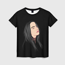 Футболка женская Billie Eilish: Black Style, цвет: 3D-принт