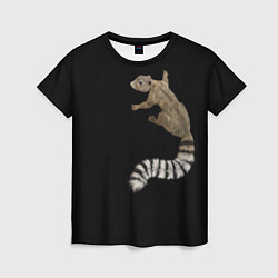 Футболка женская И мой зверёк со мною, цвет: 3D-принт