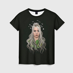 Футболка женская Billie Eilish Black Art, цвет: 3D-принт