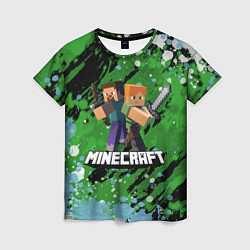 Женская футболка Minecraft Майнкрафт