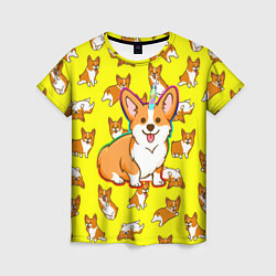 Женская футболка Corgi