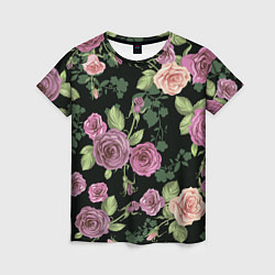 Женская футболка Кусты роз