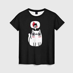 Женская футболка Meme cat