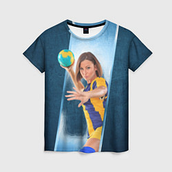 Футболка женская Гандболистка, цвет: 3D-принт